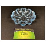 Turquoise Glass ashtray