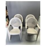 4 Plastic Outdoor Chairs