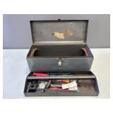 Metal Toolbox with Contents