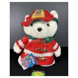 1996 Santa bear Firefighter stuffed bear