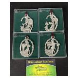 Longaberger Pewter Ornament Set
