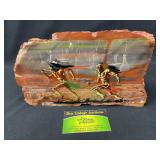 Spencer Painted Petrified Wood Art