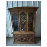 Wooden Hutch With Glass Doors