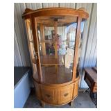 Curved Lighted Curio Cabinet