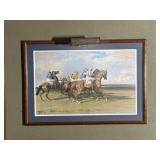 Framed Vintage Horse Racing Wall Art