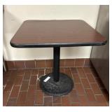 30" x 30" table with small cut on top