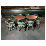 2 Round Pub Tables With 8 Chairs