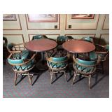 2 Round Pub Tables With 8 Chairs