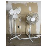 Two oscillating fans