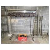 Two Metal clothes rack with hangers 22" x 51" x