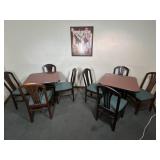 2 Square Laminate Tables and Chairs