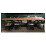 2 long Tables and 8 chairs