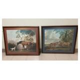2 Framed Equestrian Art Prints