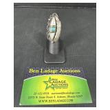 Sterling Ring 1 1/2" Long  & Pearls