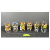 (6) 1981 Muppet Cartoon Glasses Miss Piggy