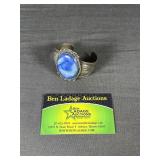 Sterling & Blue Lapis handmade bracelet polished