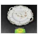 10 3/4" Vintage KPM Scallowped Gold Bowl with