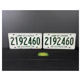 Vintage  Illinois License Plates sets