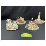 (3) Danbury Mint Lighthouses & Precious Moment