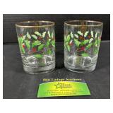 (2) Lenox Holiday Double Old Fashion