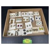 (20) Pairs of Vintage Clip on earrings on original