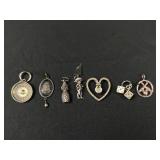 Group of Sterling Charms including