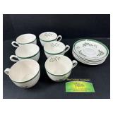 (6) Spode Chrismas Tree Cups and Saucers