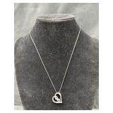 Sterling .925 Necklace with Heart & Marcaciters