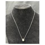 Sterling .925 Necklace with clear stone