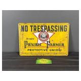 Prairie Farmer No Trespassing Sign