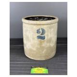 Vintage #2 Salt Glazed Crock