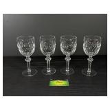 (4) Waterford Curraghmore Claret Goblets