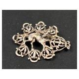 Sterling Fox Brooch/Pin