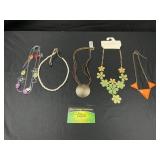 Lot of colorful necklaces some new