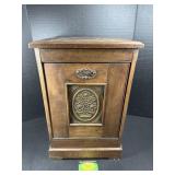 Vintage wooden coal hod with handle