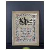 Hand Cross Stitched 1933 Original Frame