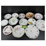 Assorted Floral Decorated Plates