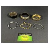 Costume Bracelets Napier, Rhinestones, Art Glass