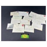 Vintage Post cards & Ephemera w/stamps 1940s