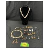 Large group of costume jewelry, necklaces,