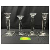 (4) Vintage 8-9" Candle Holders some Fostoria