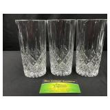 3 Waterford Highball Markham Pattern Glasses