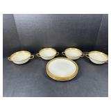 (4) Lenox First Quailty Cream Soups and Underplats