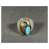 Sterling and Turquoise Native American Ring