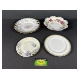 Hand Painted Floral Bowls and 2 Haviland