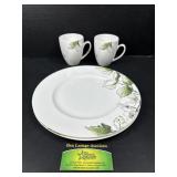 4 Pcs Wedgewodd floral Leaf