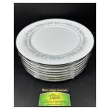 (8) Noritake Marywood Dinner Plates 2181