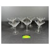 (7) Crystal Martini Glasses