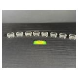 (8) EAPG Footed Clear Salt Cellars