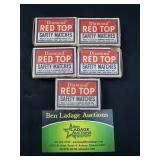 (5) Red Top Safety Match Boxes that are full